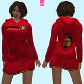 BELGIUM - hooded female dress (MESH)
