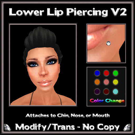 *ICED* Lower Lip Piercing V2 (AD)