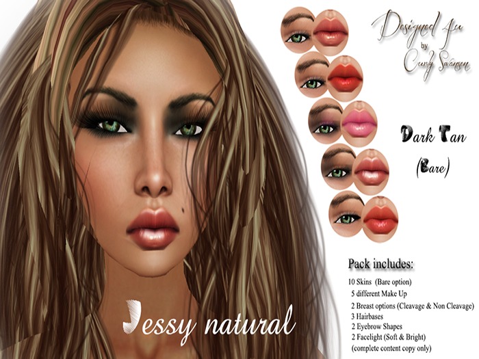[D4u]Skin Jessy_Dark Tan/Bare/10 Skins