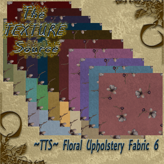 ~TTS~ Floral Upholstery Fabric 6