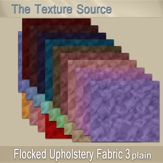 ~TTS~ Flocked Upholstery Fabric 3 Plain