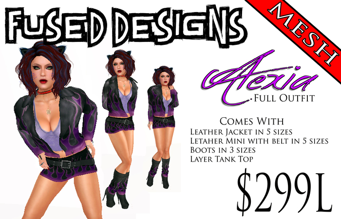 FUSED Designs Alexia Purple Fire Outfit