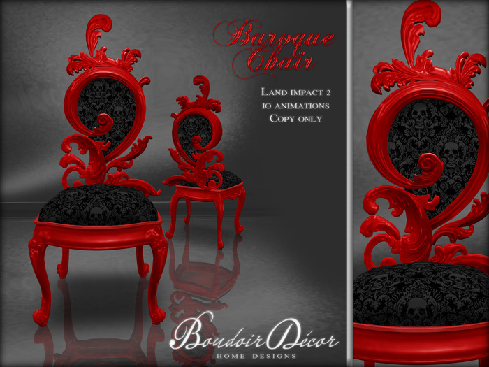 Baroque Chair White/Black