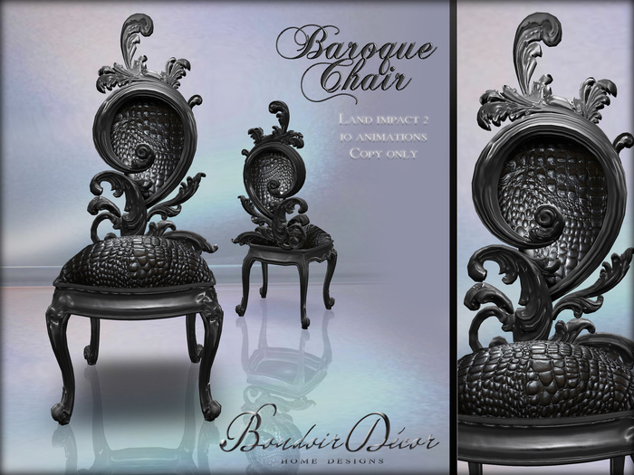 Baroque Chair White/Black