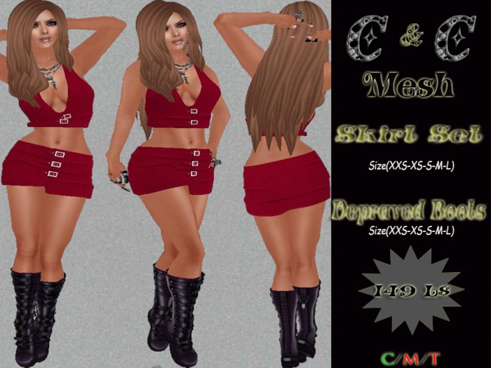 *clothes MESH woman SkirtSet-Depraved Boots*(DEMO)