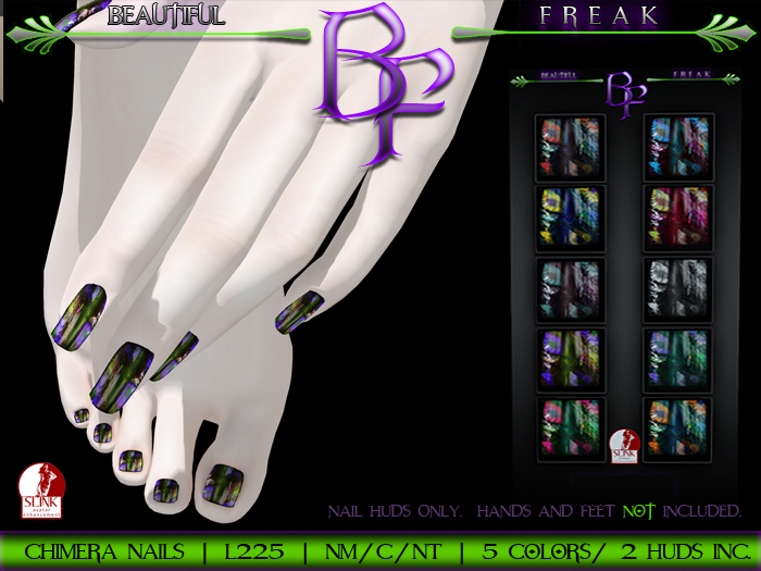 Beautiful Freak: Chimera nails