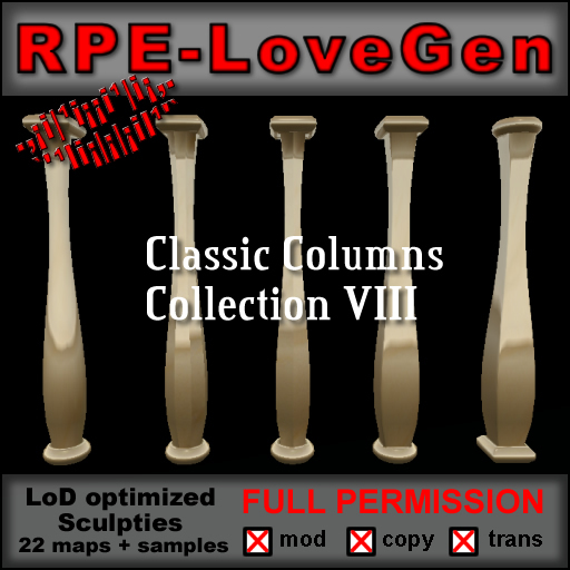 RPE-Columns Collection VIII - Full Perm Sculpties