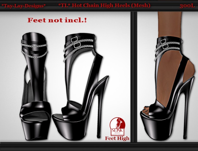 *Tay-Lay-Designs* Hot Chain High Heels (Mesh)