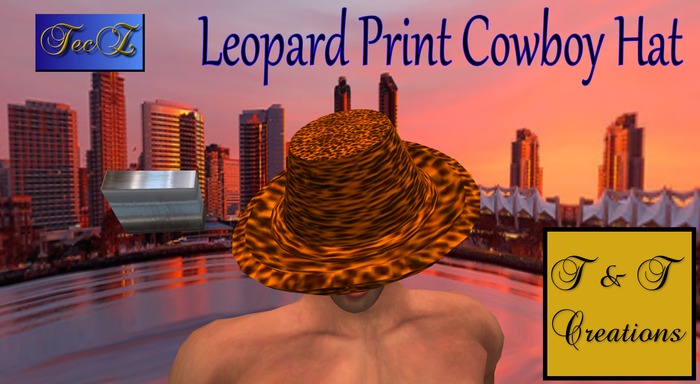 T & T Leopard Print Cowboy Hat