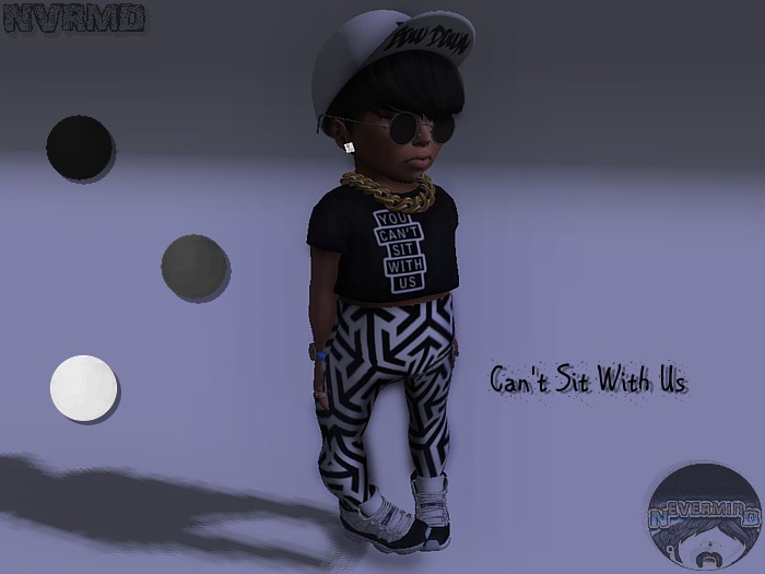 //NVRMD\\ Can't Sit Crop - Grey