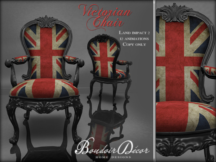Boudoir Victorian Union Jack Chair