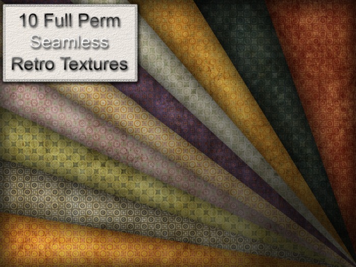 10 FULL PERM Seamless  Retro Grunge Textures