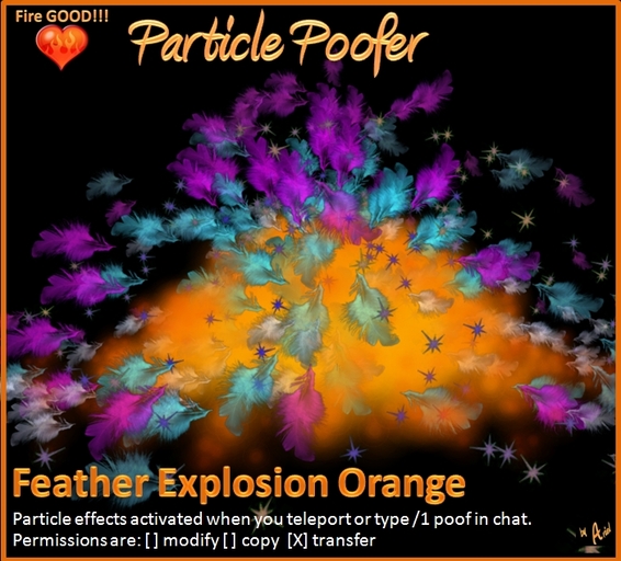 Fire GOOD!!! Feather Explosion ORANGE