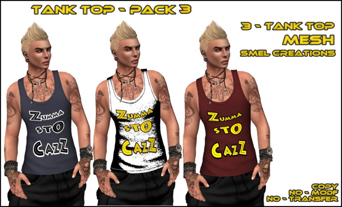 :. Smel Tank Top - pack 3