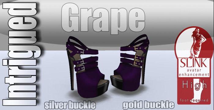 MESH grape intrigued heels