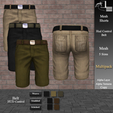 DE Designs - Men's Mesh Shorts - Khaki - Multipack