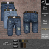 DE Designs - Men's Mesh Shorts - Jean - Multipack