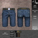 DE Designs - Men's Mesh Shorts - Jean - Blue