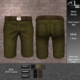 DE Designs - Men's Mesh Shorts - Khaki - Forest