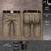 DE Designs - Men's Mesh Shorts - Khaki - Tan