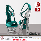 **SD** (high) TruCharisma Teal Slink Heels BSM