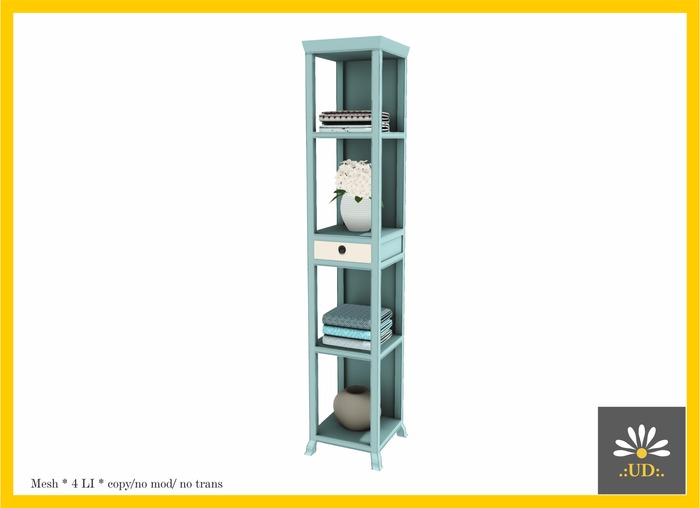 URBAN DAISIES - DECORATIVE SHELF blue