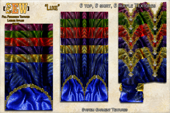 [SEW] Full Permission Clothing Textures (System Garments) Luxe