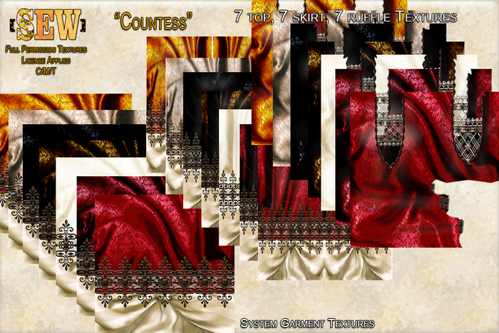 [SEW] Full Permission Clothing Textures (System Garments) Countess