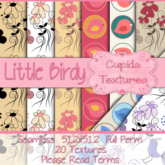 *Cupids Textures * 20 LITTLE BIRDY