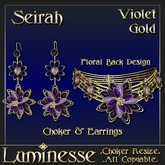 Luminesse Seirah Violet Gold Choker Set-Wear To Unpack
