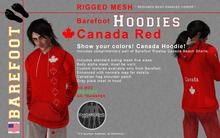 Barefoot Hoodies / Red Canada Rigged MESH Hoodie