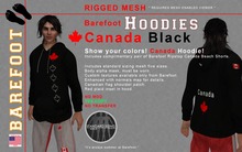 Barefoot Hoodies / Black Canada Rigged MESH Hoodie