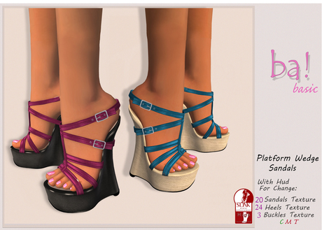 mesh platform sandals