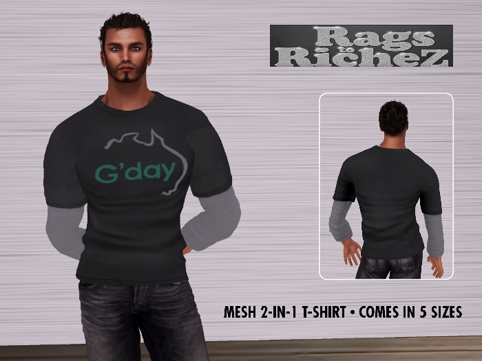 Australia - G'day Green Mesh T-Shirt  (R2R-01G)