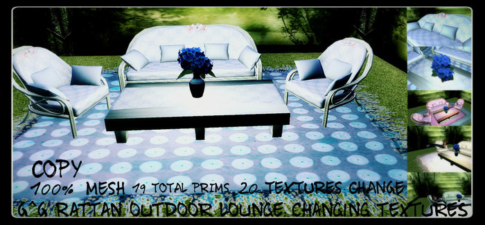 G^G MESH rattan outdoor lounge changing textures