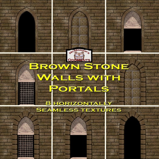 Brown Stone walls w/ portals