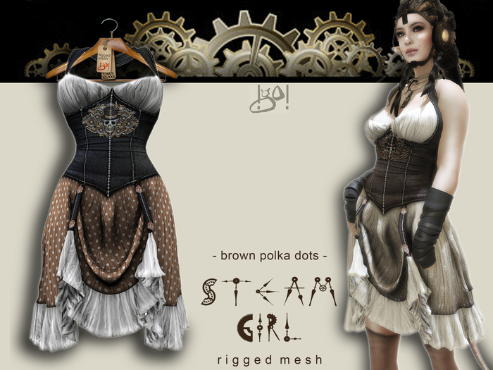 !gO! Steam Girl - brown polka dots