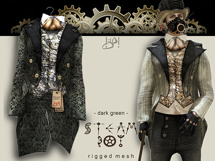 !gO! Steam Boy - dark green-