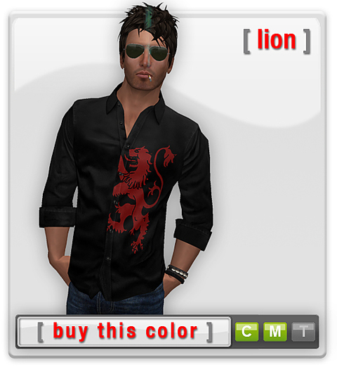 Mesh Printed Shirt - Lion