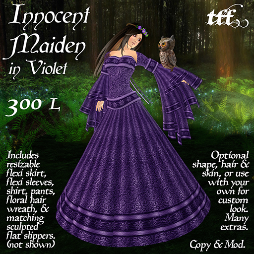 Innocent Maiden in Violet  - SALE