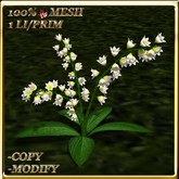 LW_ Mesh Lily of Valley Plant - White Yellow (1 LI / Prim)
