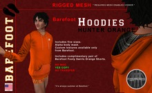 Barefoot Hoodies / Hunter Orange   Rigged MESH