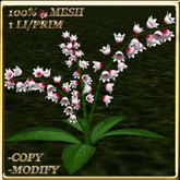 LW_ Mesh Lily of Valley Plant - White Red (1 LI / Prim)