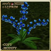 LW_ Mesh Lily of Valley Plant - Blue (1 LI / Prim)