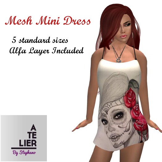 ATELIER MINI DRESS SKULL