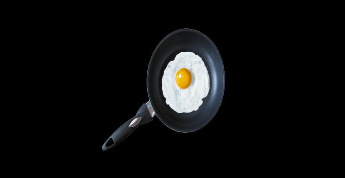 Frying pan & egg texture alpha full perms
