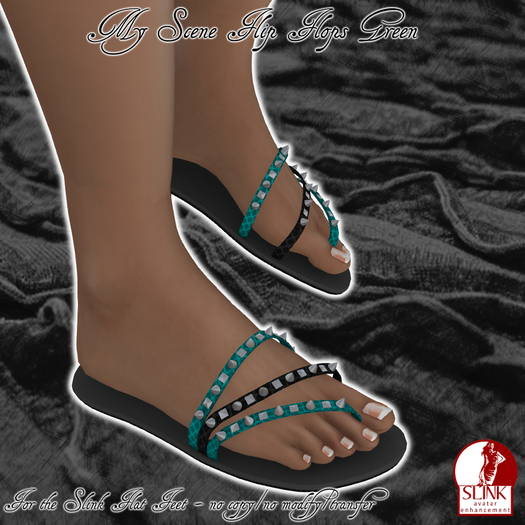 HANAU - My Scene Flip Flops Green -boxed-