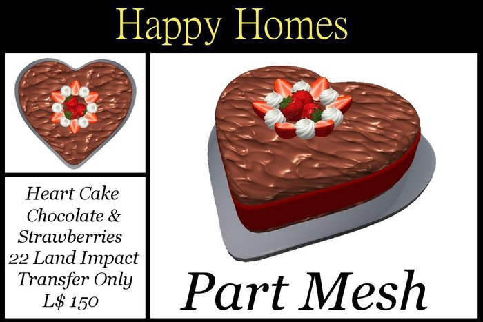 H.Homes ~ Strawberry & Chocolate Heart Cake