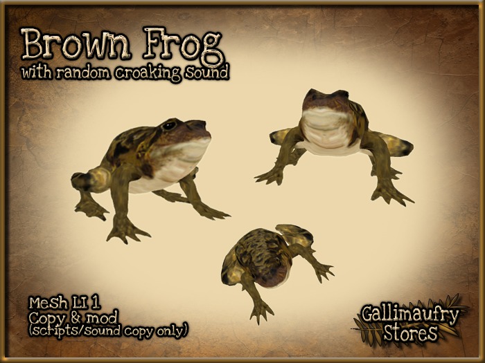 *GALLI* - Mesh - Frog Brown with Sound - LI ONLY 1