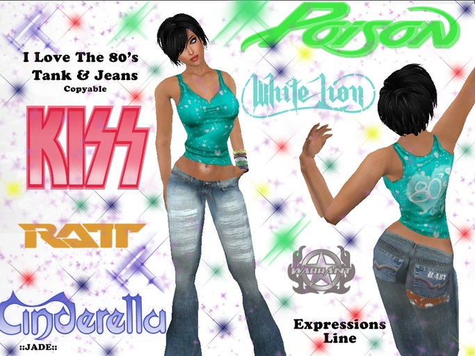 ::JADE:: I Love The 80's Tank Top & Jeans